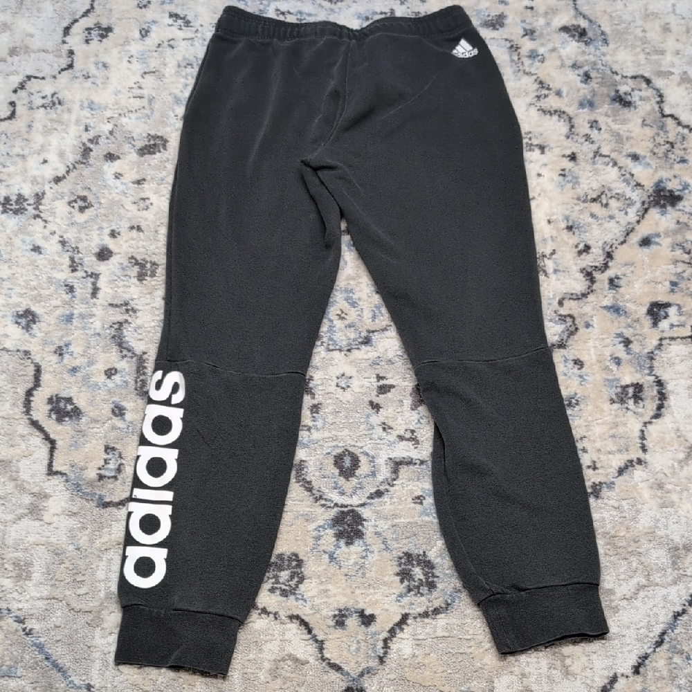 Adidas Kids Black Sweatpants with Logo